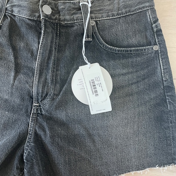 AG Alexxis High Rise denim shorts in shadow black size 30 - Picture 4 of 5